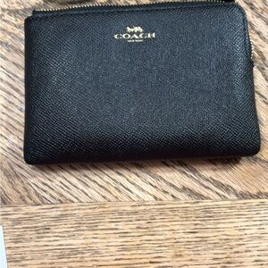 Coach Black Textured Leather Wallet